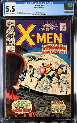 Buy X-Men #37 1967 UKPV CGC 5.5 OW/W | Changeling Blob Unus Trial X-Men | 4330272022 • 89£