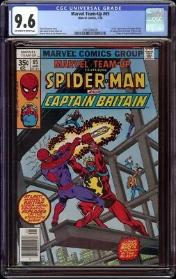 Buy Marvel Team Up # 65 CGC 9.6 OWW (Marvel 1978) 1st U.S Appearance Captain Britain • 311.43£