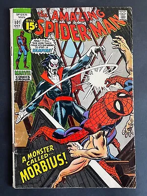 Buy Amazing Spider-Man #101 - 1st Morbius Marvel 1971 Comics • 131.37£