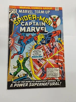 Buy Marvel Team-Up #16 1973 Spider-man Captain Marvel 1st App. Basilisk • 11.92£