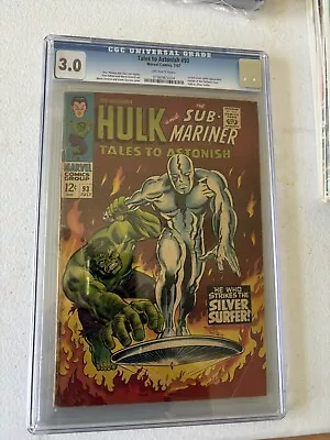 Buy Tales To Astonish #93 Marvel Comics, 7/67 Silver Surfer Appearance CGC 3.0 • 110.69£