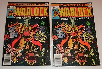 Buy WARLOCK #15 JIM STARLIN CLASSIC 1976 Thanos Pip Gamora 2 Copies 8.0-9.0 • 85.93£
