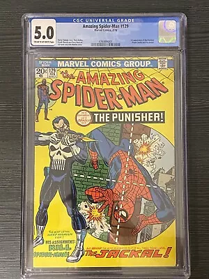Buy AMAZING SPIDER-MAN #129 CGC 5.0 C/OW Marvel Comics 1974 1st App. Of The Punisher • 869.67£
