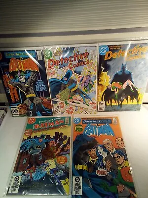 Buy BATMAN . 5x DETECTIVE COMICS 1985/86 . NO's. 547,549,553,569(JOKER),574 . T2.M7 • 18.99£