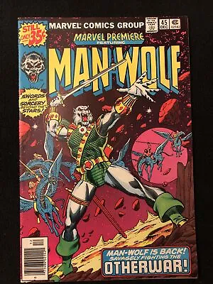 Buy Marvel Premiere 45 8.0 Marvel 1978 Man Wolf 1st Other Realm Gi • 12.64£