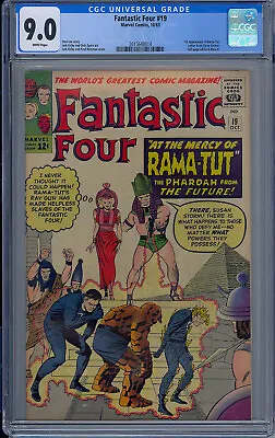 Buy Cgc 9.0 Fantastic Four #19 White Pgs 1st Appearance Rama-tut Kang The Conqueror • 4,262.67£