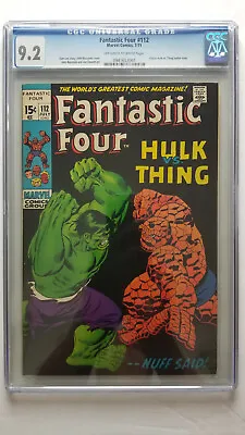 Buy Fantastic Four #112 CGC 9.2 NM-     Classic Hulk Vs Thing Cover • 1,580.42£