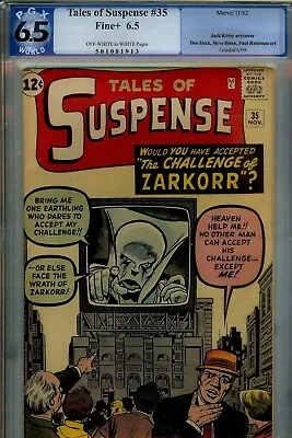 Buy Tales Of Suspense #35 - Pgx 6.5 - Kirby/cvr-watcher Prototype- 1962 • 631.45£