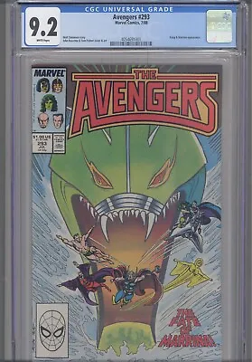 Buy Avengers #293 CGC 9.2 1988 Marvel Comics Tom Palmer Cover Krag & Mariana App • 32£
