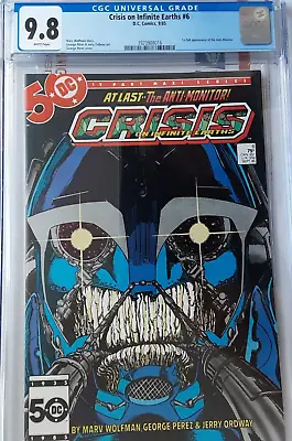 Buy Crisis On Infinite Earths #6 CGC 9.8 (1985) - 1st Full App Of The Anti-Monitor • 95.30£
