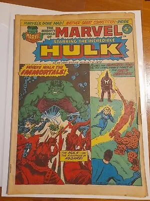 Buy Mighty World Of Marvel #45 Aug 1973 VGC- 3.5 Reprints Incredible Hulk #102 • 4.99£