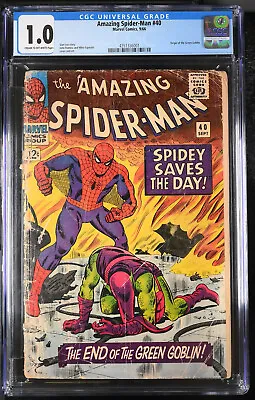 Buy Amazing Spider-Man 40 CGC 1.0 1966 Comic • 118£