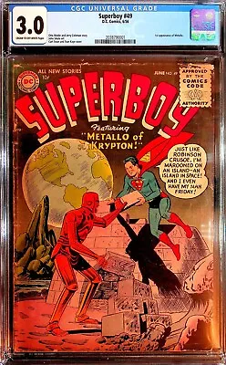 Buy Superboy #49 (1956) - CGC 3.0 - 1st Appearance Of Metallo • 199.80£