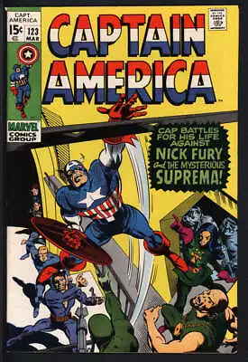 Buy Captain America #123 7.5 // 1st Appearance Of Suprema Marvel Comics 1970 • 38.38£