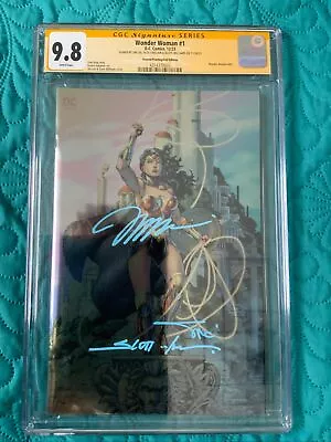 Buy Wonder Woman #1 Jim Lee 2nd Print Foil Variant CGC 9.8 - Triple Signed • 307.42£