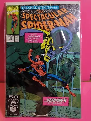 Buy The Spectacular Spider-Man #178 Marvel Comics '91 *Kept In Protective Sleeve* • 27.66£