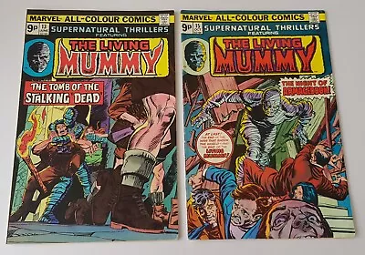 Buy Supernatural Thrillers #13 & #15, Marvel Comics 1975, Living Mummy, Bronze Age • 12.99£