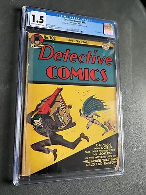 Buy DETECTIVE COMICS #102 -CGC 1.5 - Classic Joker & Batman Golden Age Comic • 560.42£