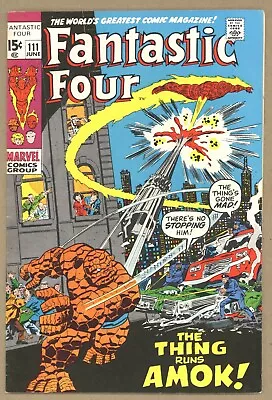Buy Fantastic Four 111 FN John Buscema Cvr/art! HULK! Peter Parker! 1971 Marvel U329 • 13.42£