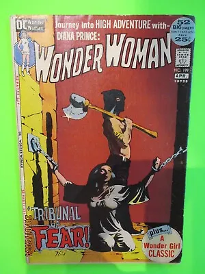 Buy Wonder Woman #199 1972 Bronze Age Jeff Jones Painted Classic Bondage Cover • 119.92£