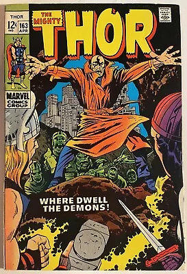 Buy Thor #163 - [Mid/High Grade] - 🔑Key: 2nd Cameo Of Adam Warlock! - 1969 Marvel • 32.43£