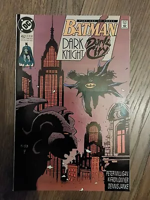 Buy Dc Comics Batman #452 Comic Dark Knight Dark City Part 1  **very Good+** • 2.99£