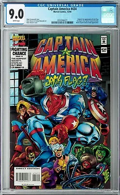 Buy Captain America #434 CGC 9.0 (Dec 1994, Marvel) Origin & 1st App. Jack Flag • 33.36£