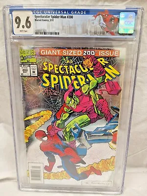 Buy Custom Label SPECTACULAR SPIDER-MAN #200 NEWSSTAND CGC 9.6 White Page NM 1993 • 157.44£
