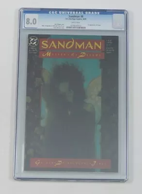 Buy Sandman #8 CGC 8.0 1st Appearance Of Death - Neil Gaiman - White Pages - DC 1989 • 157.68£