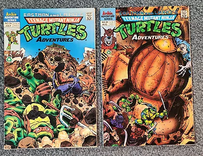 Buy Teenage Mutant Ninja Turtles Adventures #34 + 35 Archie 1992 Eastman Laird VG/FN • 20.10£