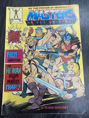 Buy MOTU Masters Of The Universe Comic Book Issue 21 He-Man Vintage Collectable 1986 • 15£