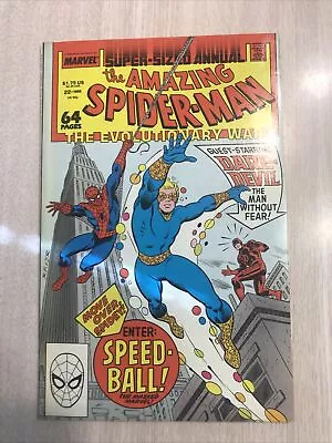 Buy Amazing Spider-man Annual 22 Nm Or Better White Pages 1988 Ist Speedball • 13.46£