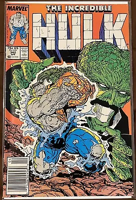 Buy The Incredible Hulk #342 Todd McFarlane Art Newsstand Copy • 4£