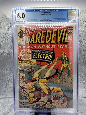 Buy Daredevil #2 2nd Appearance Of Daredevil! 6/64 CGC 4.0 Off-White Pages! • 321.40£