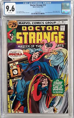 Buy 🔥doctor Strange #14 Cgc 9.6*marvel 1976*white❄pages*tomb Of Dracula*gene Colan* • 158.31£