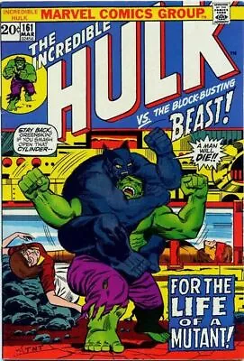 Buy Marvel Comics The Incredible Hulk Vol 1 #161A 1973 4.0 VG 🔑 • 27.14£