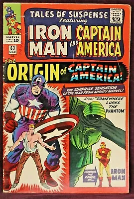 Buy Tales Of Suspense #63 Mar 65 Marvel Comics 1st Silver Age Origin Captain America • 39.51£