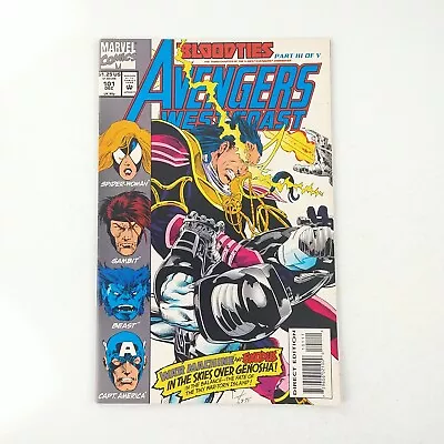 Buy Avengers West Coast #101 Genosha Fight, War Machine (1993 Marvel Comics) • 3.15£