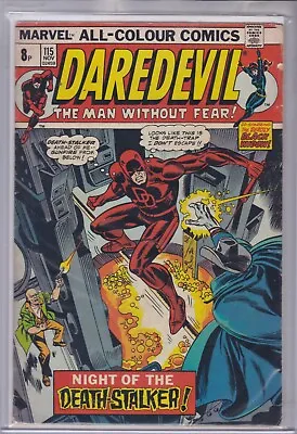 Buy Marvel Comics Daredevil Vol. 1 #115 Nov 1974 Contains Ad For Hulk 181 Wolverine • 199.99£