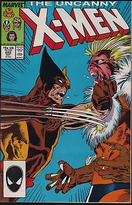 Buy Marvel Comics UNCANNY X-MEN #222 Wolverine Vs Sabretooth 1987 VF! • 11.26£