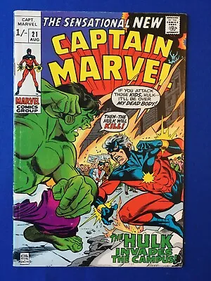 Buy Captain Marvel #21 FN (6.0) MARVEL (Vol 1, 1972) • 16£