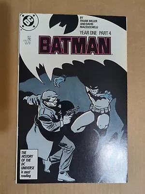 Buy DC Comics Batman #407 1987 Year One Part 4 Frank Miller • 19.97£