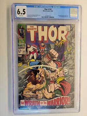 Buy 1968 THE MIGHTY THOR #152  Comic Book Graded CGC 6.5 • 59.58£