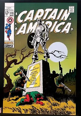 Buy Captain America #113 12x16 FRAMED Art Poster Print By Jim Steranko, 1969 Marvel  • 38.02£