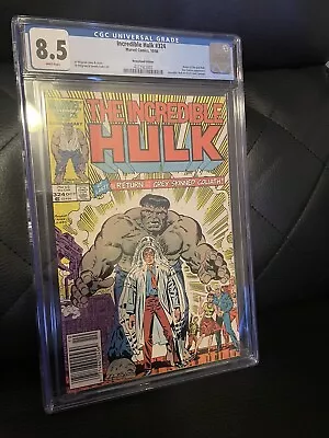 Buy Incredible Hulk #324 CGC 8.5 (W) Newsstand Edition Grey Hulk Returns • 47.49£
