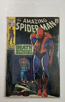 Buy Amazing Spider-Man #75 (1969) Death Without Warning (See Pics For Condition) • 59.29£