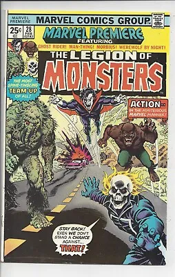Buy MARVEL PREMIERE #28 F+ (6.5) 1976 ~ 1st LEGION OF MONSTERS   Morbius Ghost Rider • 138.30£