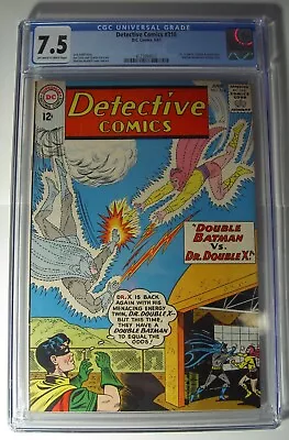 Buy Detective Comics #316 (CGC 7.5)VF-, 1963, Batman/Robin,Free US Ship,Dr  Double X • 120.09£