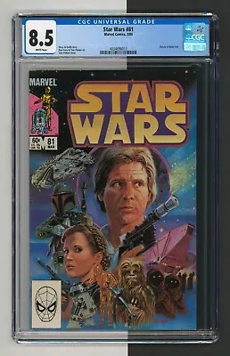 Buy Star Wars #81, CGC 9.4, Boba Fett Escapes Sarlacc Pit, Marvel Comics, 1984 • 78.18£
