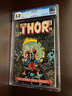 Buy Thor #131 (1966) CGC 5.0 / 1st Appearance Of Rigellians (Colonizers) /Silver Age • 39.18£